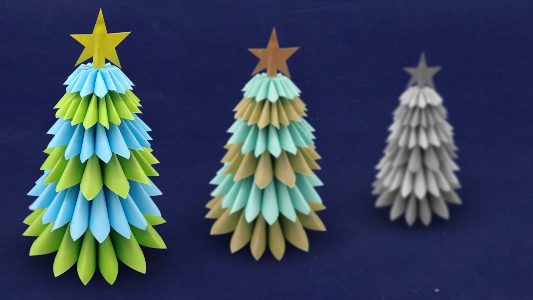 DIY 3D Paper Christmas Tree | How To Make Paper Xmas Tree | Christmas ...