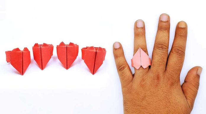 Origami Heart Ring For Valentines Day