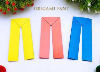 Origami Paper Pants Making Easy Instructions