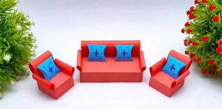 How To Make Paper Mini Sofa Set