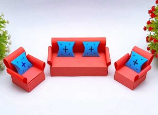 How To Make Paper Mini Sofa Set