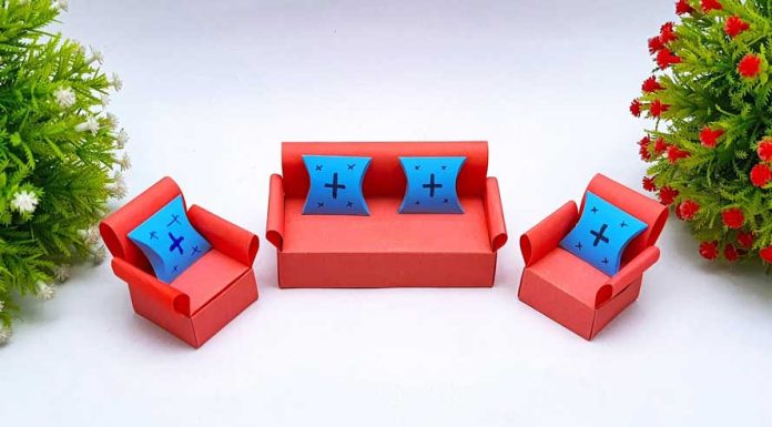 How To Make Paper Mini Sofa Set