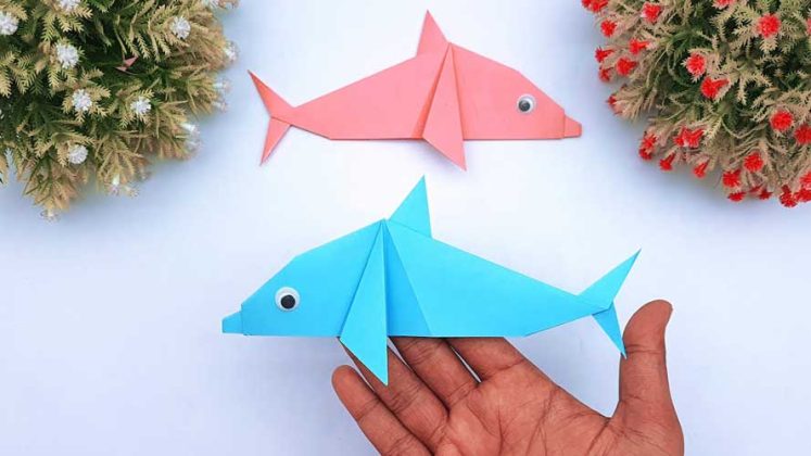 How To Fold Origami Dolphin Step By Step | Making Paper Fish