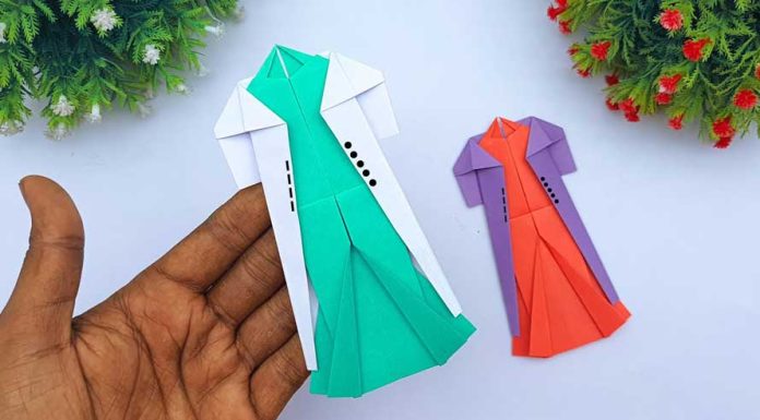 How To Make Cute Paper Dress With Coat