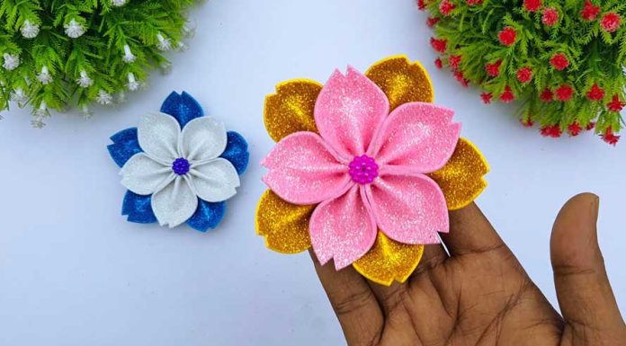 How To Make Glitter Foam Sheet Flowers