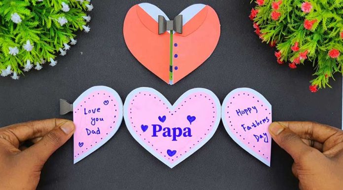 How To Make Paper Greetings Card For Father's Day