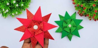 Christmas Star With Eva Glitter Foam Sheet