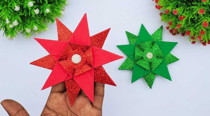 Christmas Star With Eva Glitter Foam Sheet