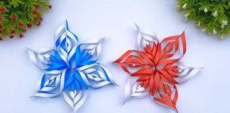 How To Make 3D Christmas Snowflakes