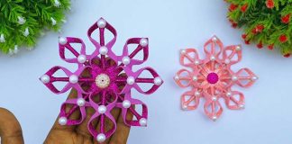 How To Make Glitter Foam Paper Christmas Snowflakes