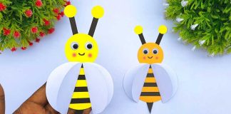 How To Make Paper Toy Bee Step By Step