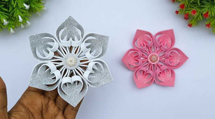 Making Christmas Snowflakes For Decorations