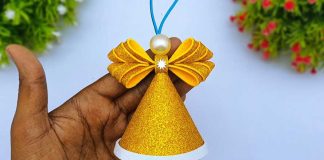 DIY Foamiran Christmas Angel Making Tutorial