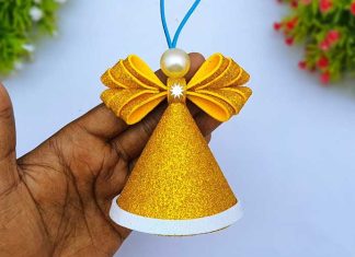 DIY Foamiran Christmas Angel Making Tutorial