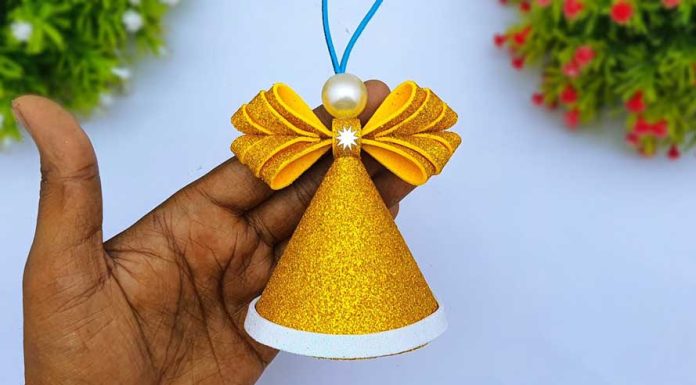 DIY Foamiran Christmas Angel Making Tutorial