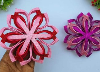 How to make Foamiran Christmas Snowflakes