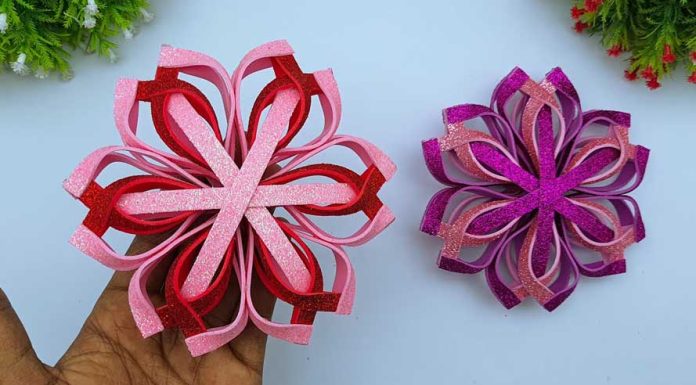 How to make Foamiran Christmas Snowflakes