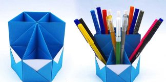 DIY How To Make Easy Paper Pen Holder