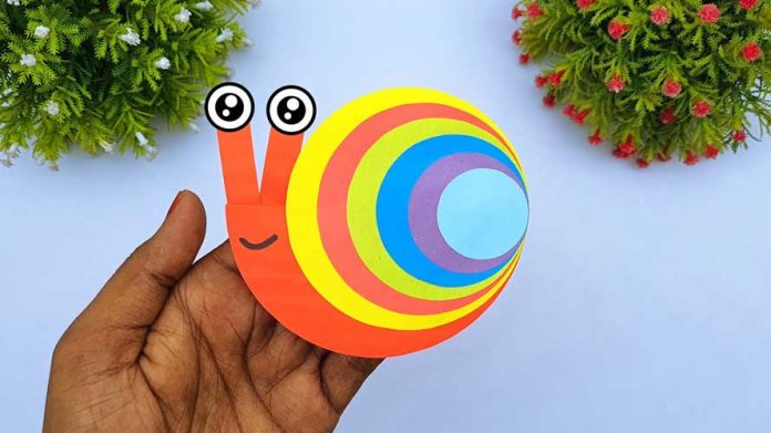 DIY Rainbow Paper Snail Making Ideas