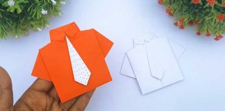 How To Fold Origami Shirt With Tie