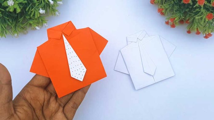 How To Fold Origami Shirt With Tie