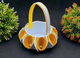 How To Make Foamiran Flower Basket