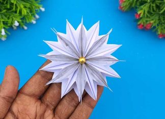 Paper Christmas Snowflake Making Tutorial